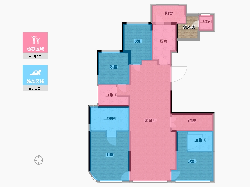 福建省-厦门市-中骏天盈-165.26-户型库-动静分区