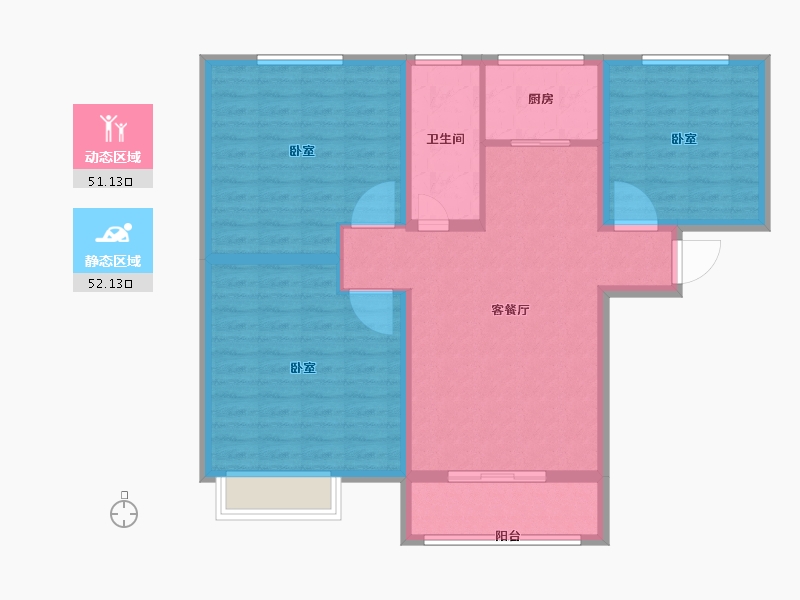 河南省-开封市-金桂苑-93.02-户型库-动静分区