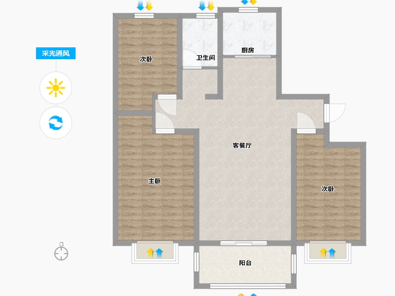 山东省-临沂市-优诗美地-108.01-户型库-采光通风