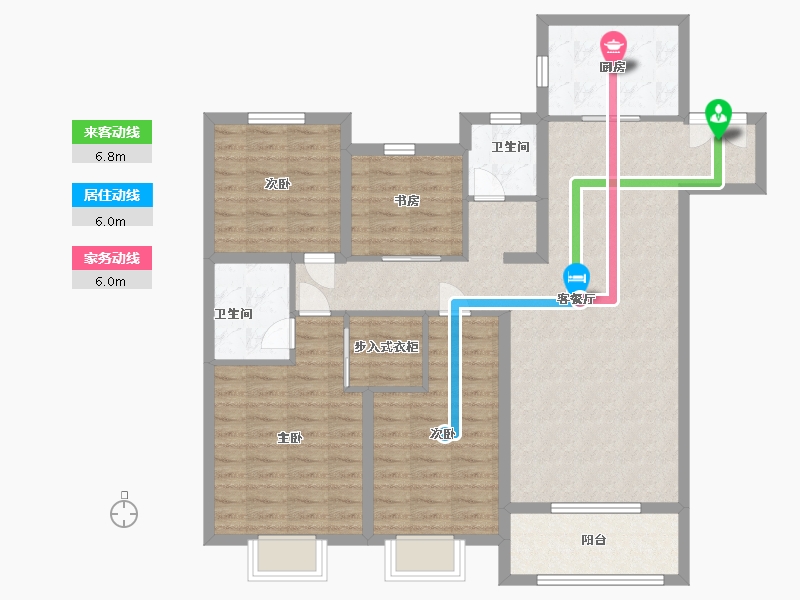 山东省-临沂市-宝丽世纪城-108.00-户型库-动静线