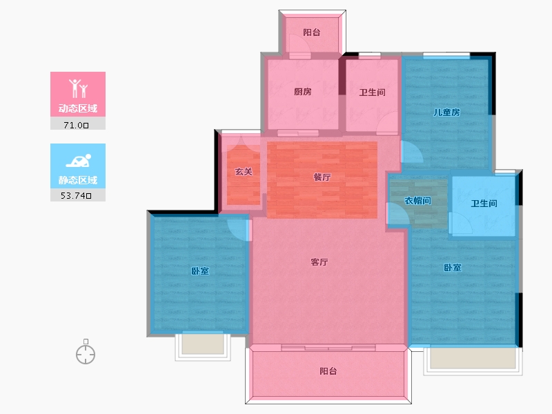 河南省-许昌市-金石星河湾-112.71-户型库-动静分区