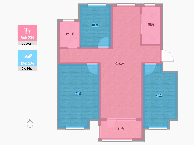 山东省-枣庄市-铂悦君廷-82.65-户型库-动静分区