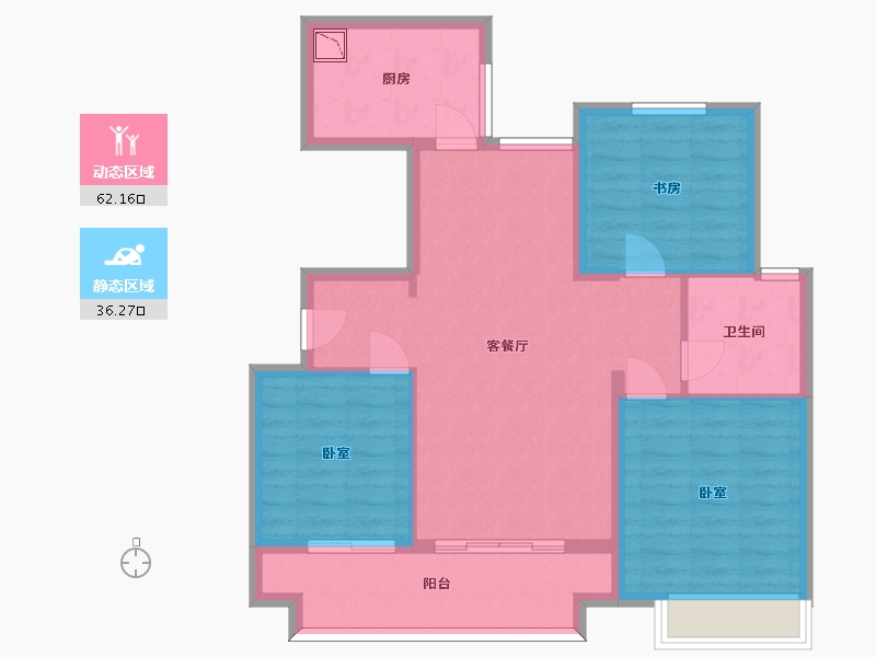 山东省-济南市-济南宝能城-88.35-户型库-动静分区