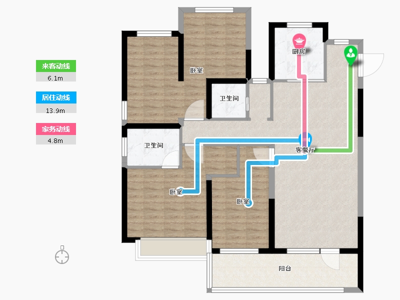 山东省-德州市-弘明·澜湖郡-114.00-户型库-动静线