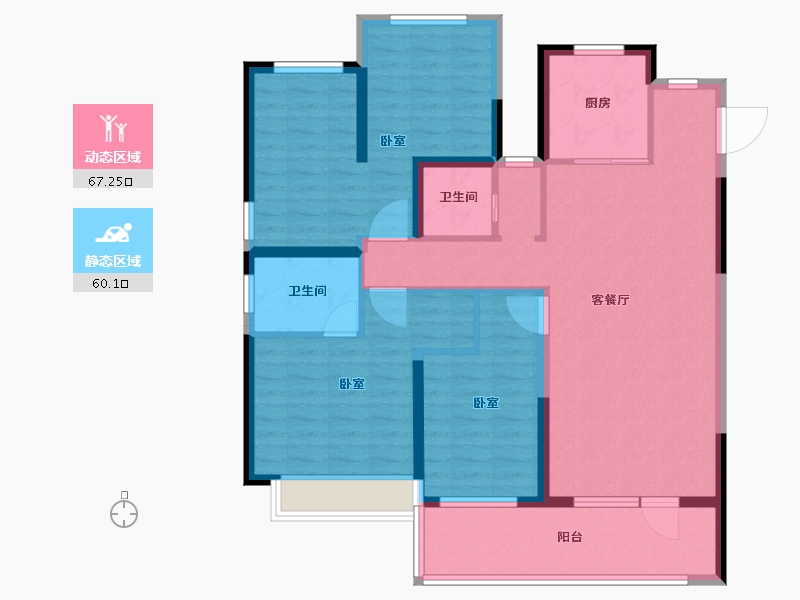 山东省-德州市-弘明·澜湖郡-114.00-户型库-动静分区