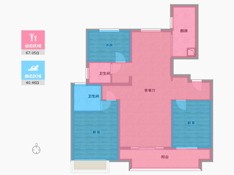 山东省-济南市-济南宝能城-96.25-户型库-动静分区