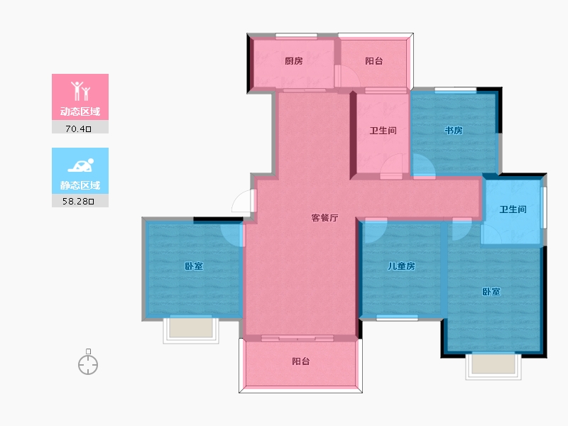 河南省-许昌市-金石星河湾-114.76-户型库-动静分区