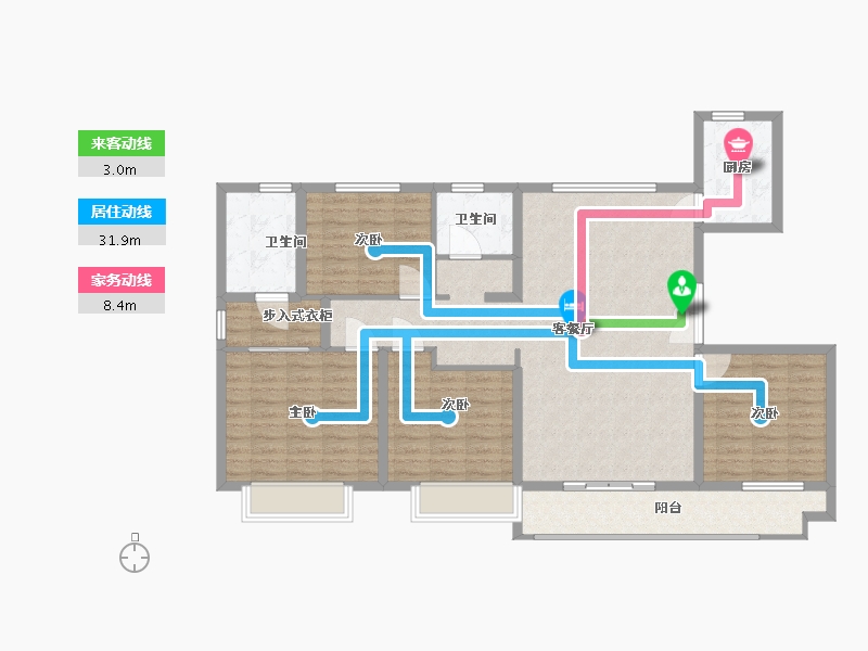 山东省-临沂市-宝丽世纪城-120.00-户型库-动静线