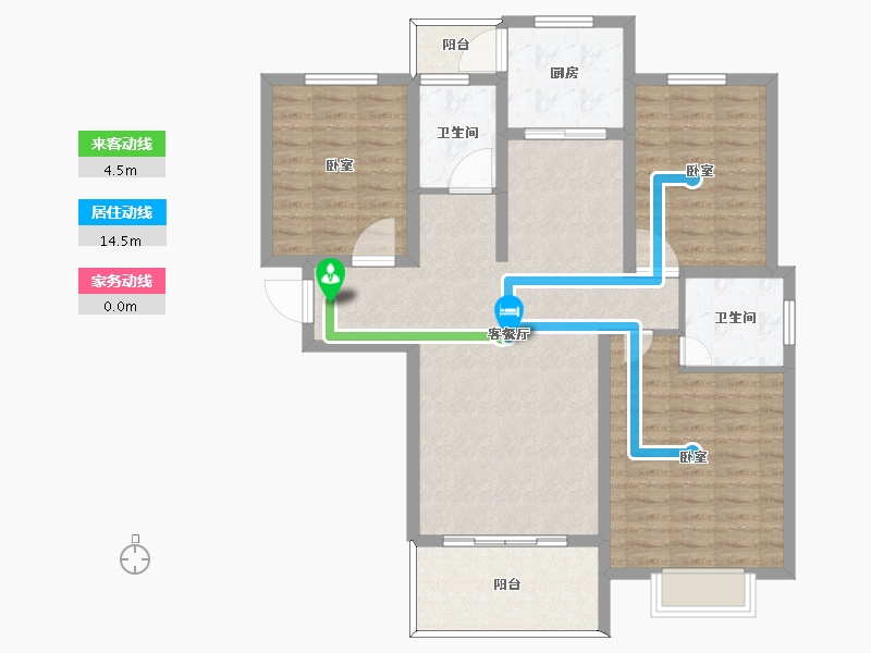 河南省-许昌市-怡通蓝堡佳苑-104.01-户型库-动静线