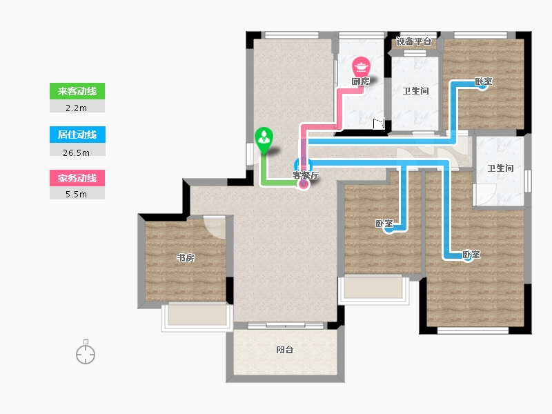 湖北省-武汉市-华发越秀悦府-104.00-户型库-动静线