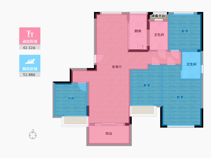 湖北省-武汉市-华发越秀悦府-104.00-户型库-动静分区