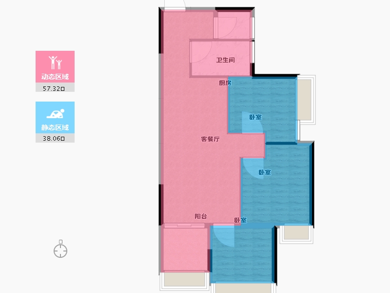 河南省-南阳市-仲景·康城壹品-87.01-户型库-动静分区