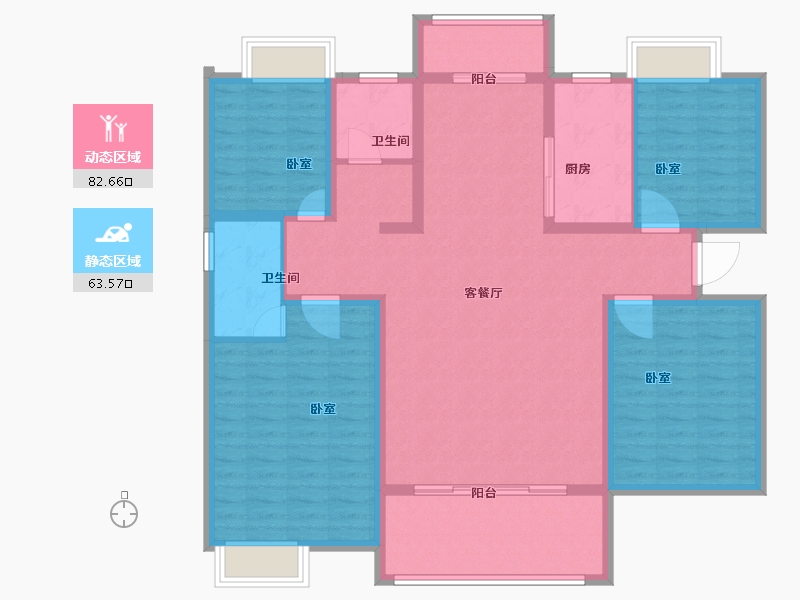 河南省-南阳市-仲景·康城壹品-132.01-户型库-动静分区