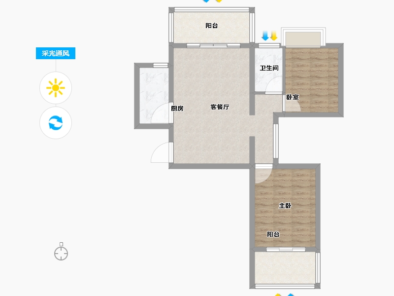 福建省-厦门市-永鸿南岸-73.00-户型库-采光通风