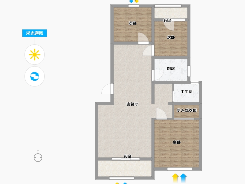 山东省-临沂市-优诗美地-96.01-户型库-采光通风