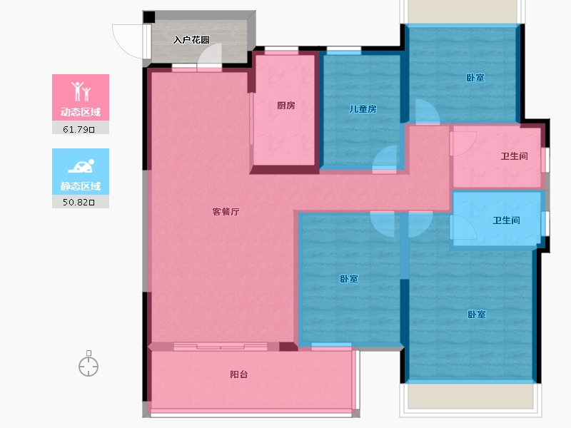 河南省-南阳市-军隆广场-103.95-户型库-动静分区