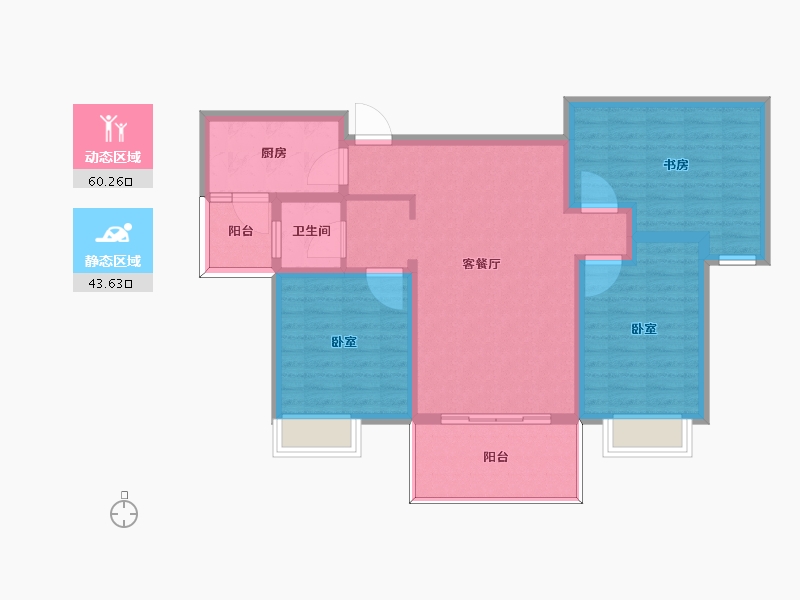 河南省-许昌市-怡通蓝堡佳苑-93.01-户型库-动静分区