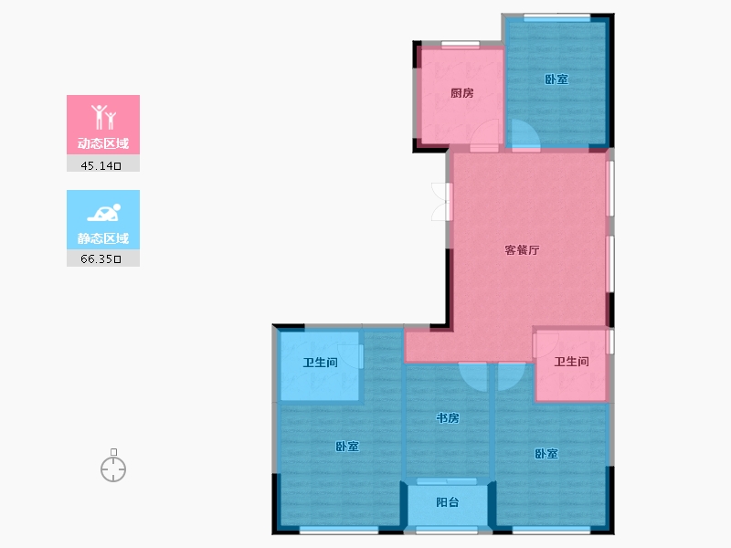 浙江省-金华市-秦王公馆-101.12-户型库-动静分区