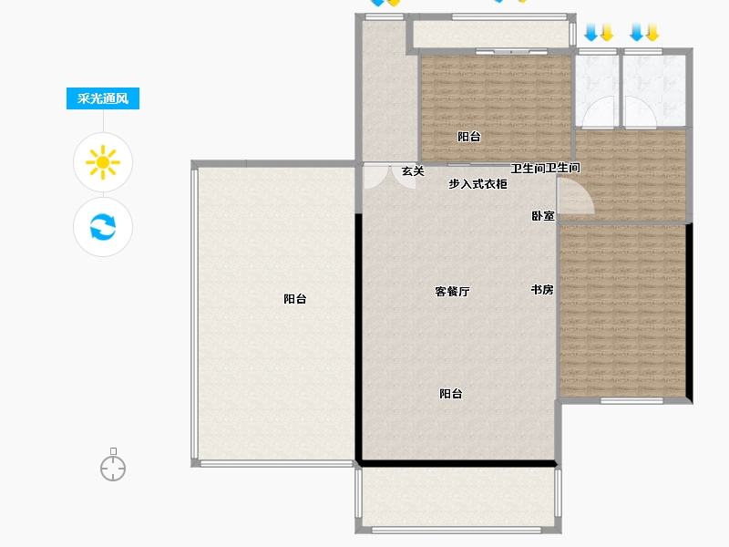 湖北省-黄冈市-升华翡翠一品-264.00-户型库-采光通风