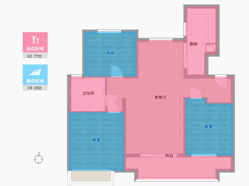 山东省-济南市-济南宝能城-88.16-户型库-动静分区