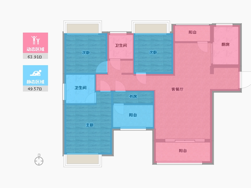 福建省-厦门市-马銮湾1号-102.00-户型库-动静分区