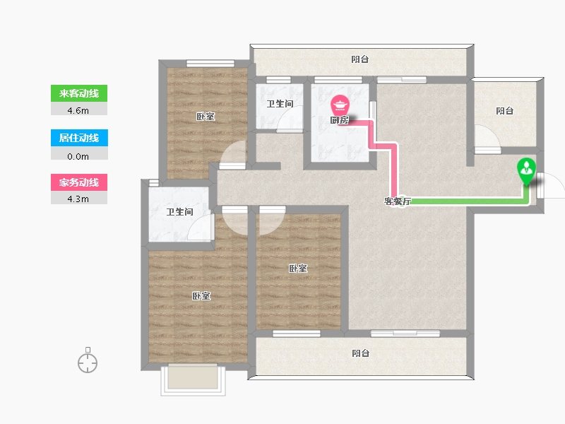 河南省-许昌市-怡通蓝堡佳苑-109.76-户型库-动静线