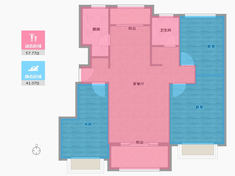 山东省-枣庄市-城建·中石玺悦城-89.93-户型库-动静分区