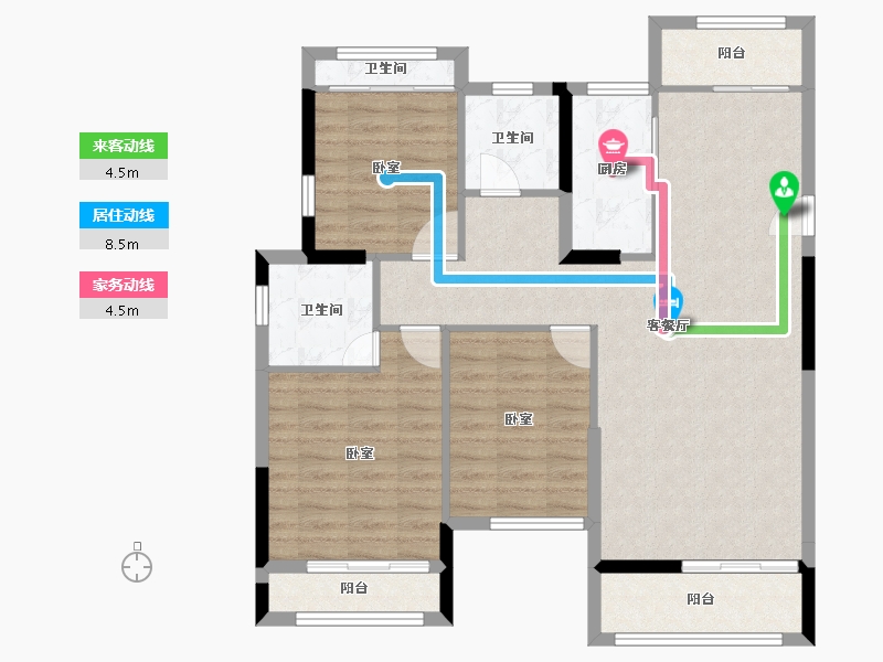 湖北省-孝感市-海川梧桐郡-99.91-户型库-动静线