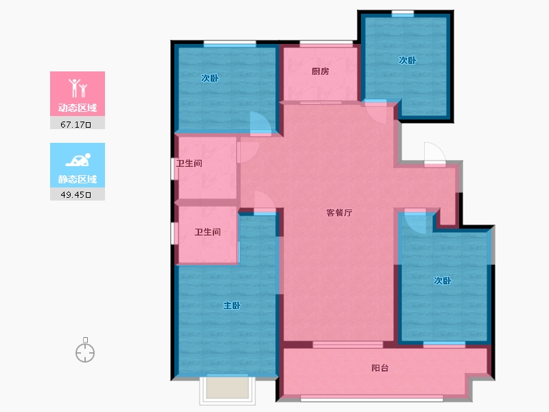 山东省-临沂市-海联·江山里-103.60-户型库-动静分区