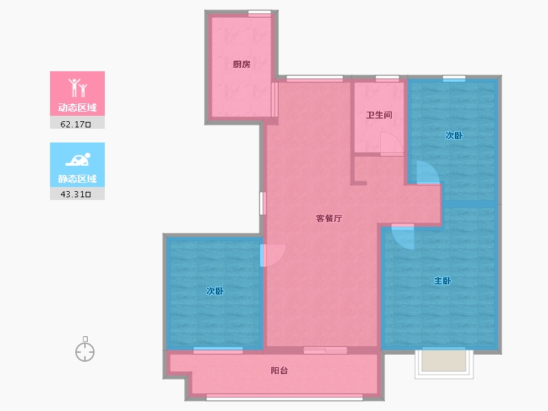 山东省-临沂市-裕隆文博苑-94.00-户型库-动静分区