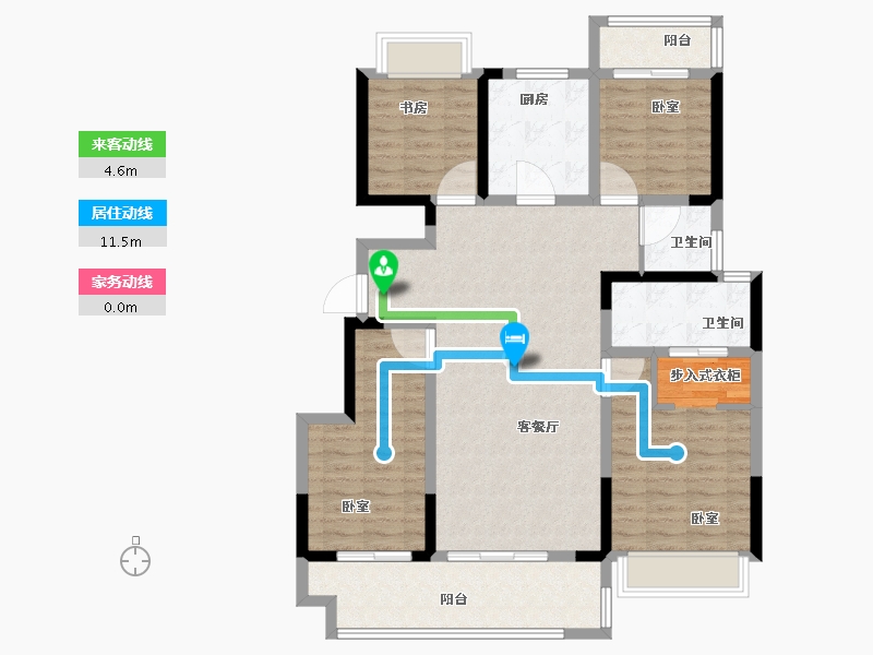 湖北省-荆州市-曲池东院-108.00-户型库-动静线