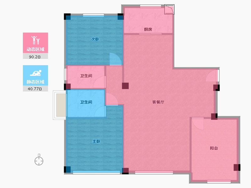 山东省-临沂市-嘉益香槟城-121.00-户型库-动静分区