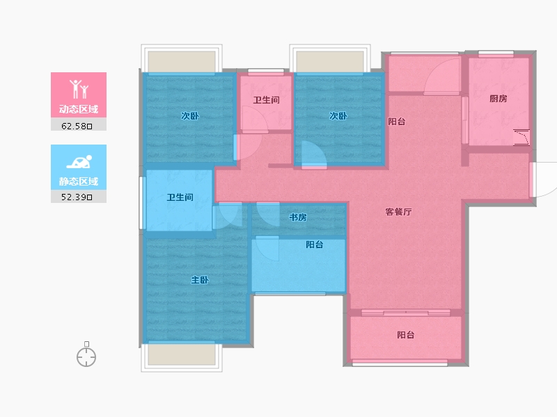 福建省-厦门市-马銮湾1号-102.59-户型库-动静分区