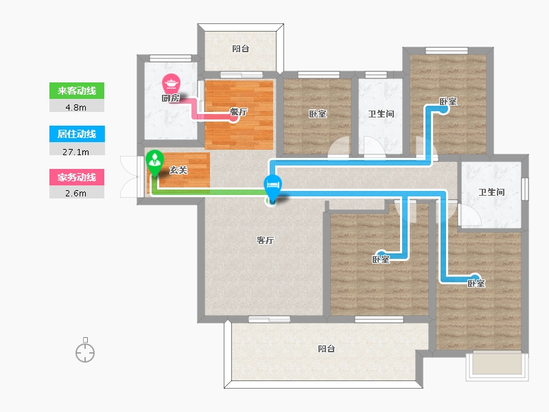 河南省-许昌市-建业春天里-113.85-户型库-动静线