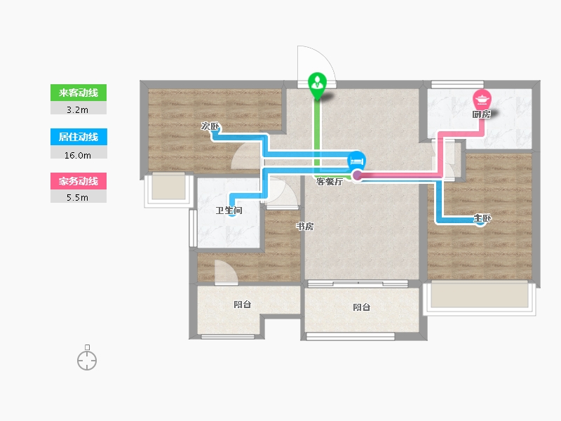 福建省-厦门市-马銮湾1号-69.00-户型库-动静线