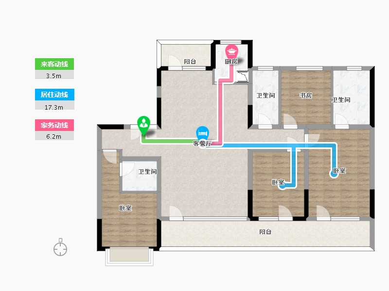 山东省-济南市-中海玖嶺南山-139.77-户型库-动静线