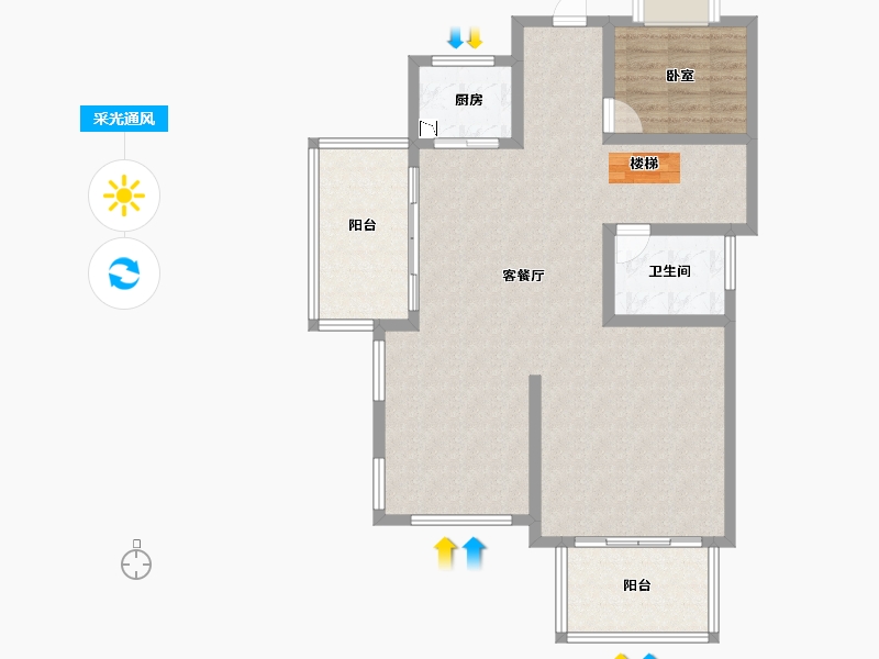 河南省-信阳市-金牛国际社区-97.06-户型库-采光通风