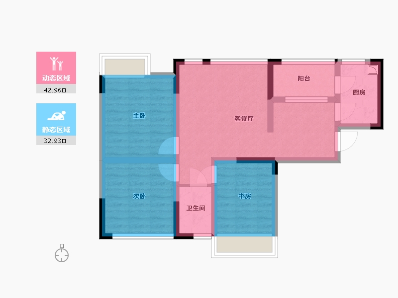 四川省-成都市-春天里-66.17-户型库-动静分区