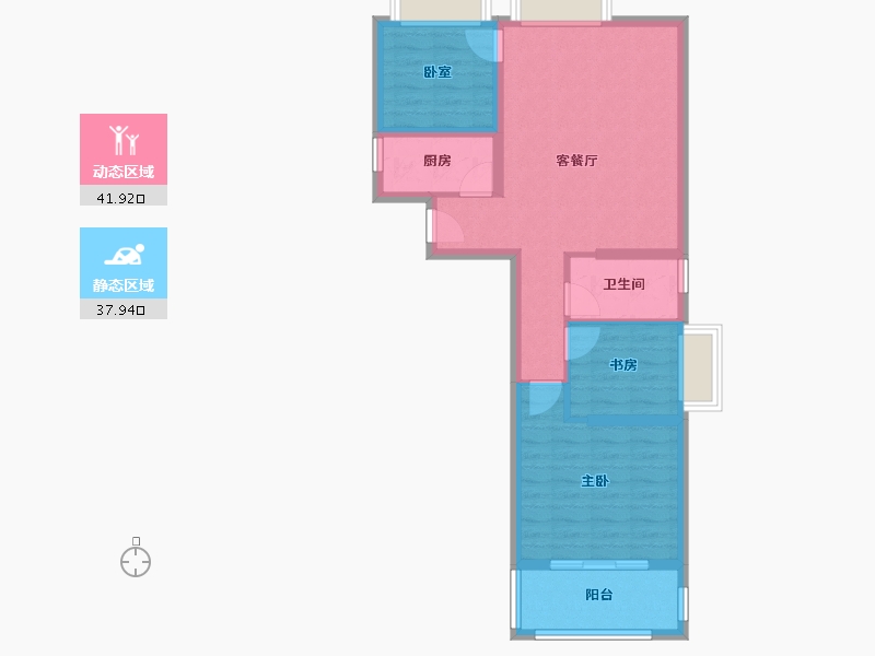 福建省-厦门市-永鸿南岸-71.00-户型库-动静分区