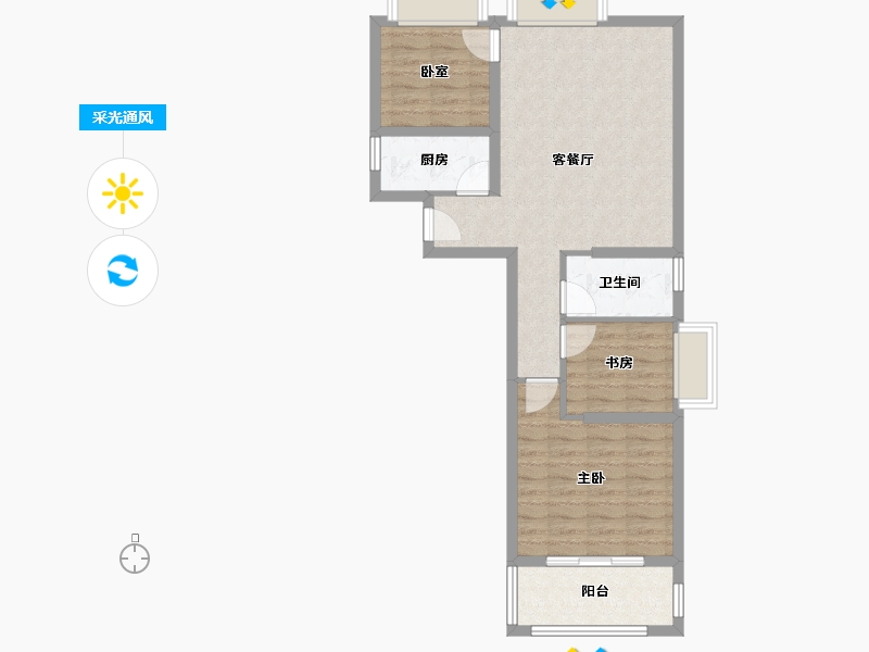 福建省-厦门市-永鸿南岸-71.00-户型库-采光通风