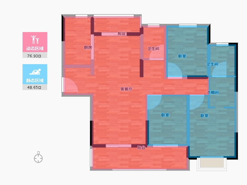 河南省-许昌市-金石星河湾-112.69-户型库-动静分区