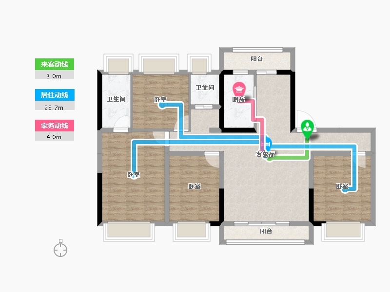 湖北省-荆州市-石首碧桂园·交投御府-101.18-户型库-动静线