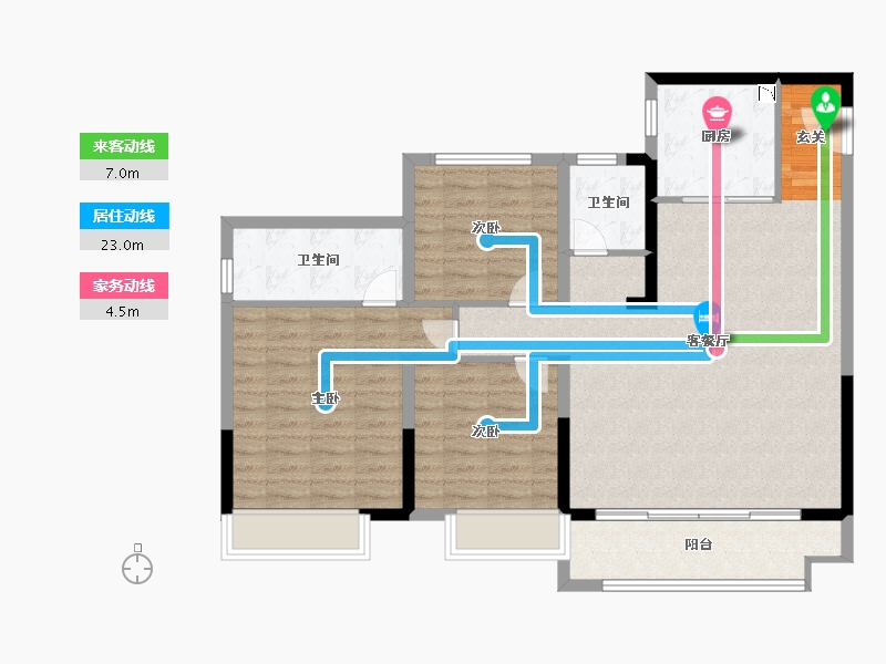 山东省-淄博市-旭辉银盛泰辉盛鑫苑-103.00-户型库-动静线