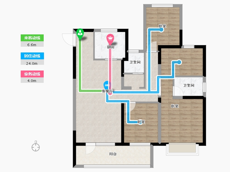 山东省-德州市-弘明·澜湖郡-108.00-户型库-动静线