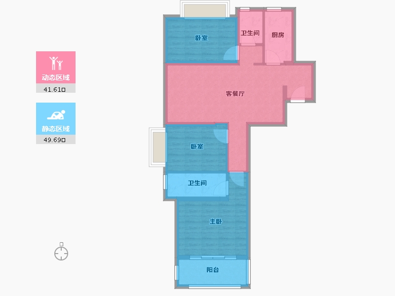 福建省-厦门市-永鸿南岸-81.00-户型库-动静分区