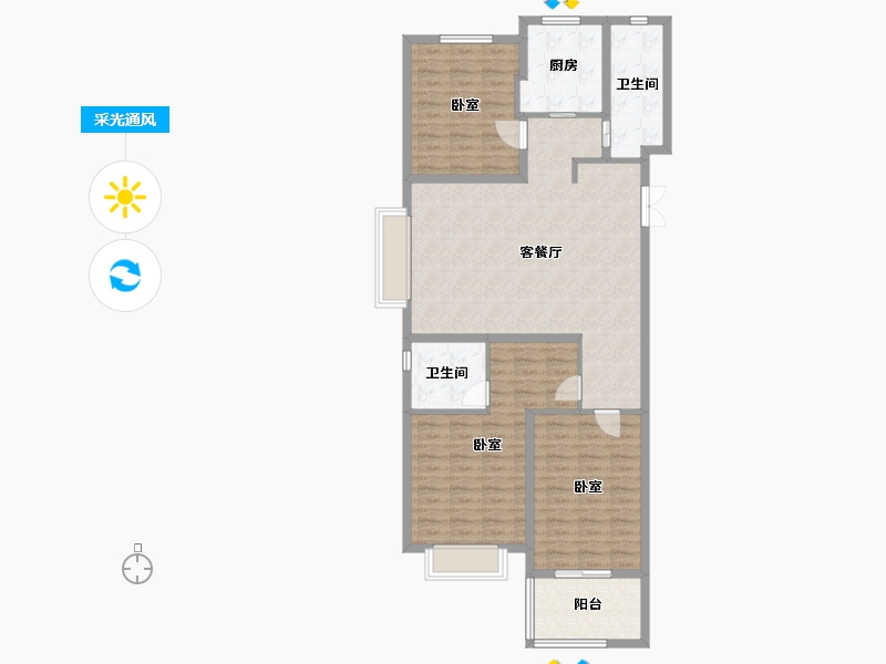 山东省-德州市-双企·龙城和悦府-114.00-户型库-采光通风