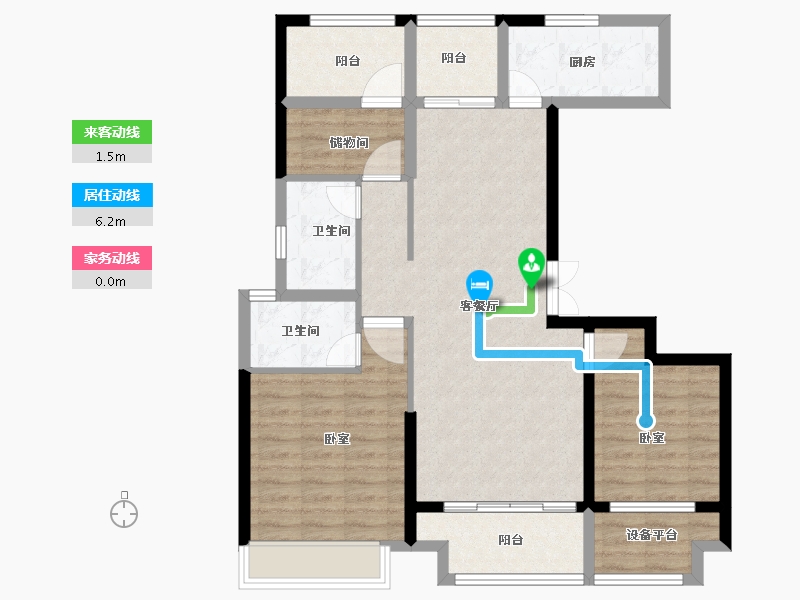 河南省-南阳市-新旭·京华府【南苑】-92.00-户型库-动静线