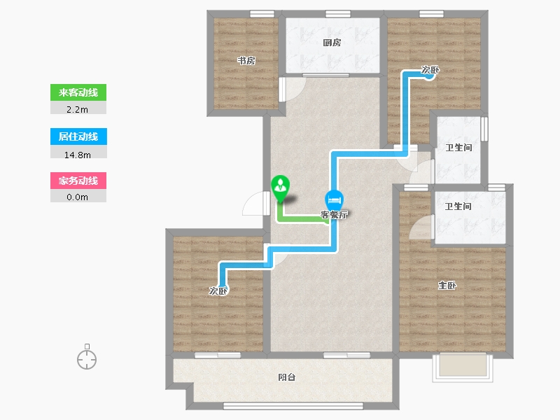 山东省-临沂市-裕隆文博苑-120.00-户型库-动静线