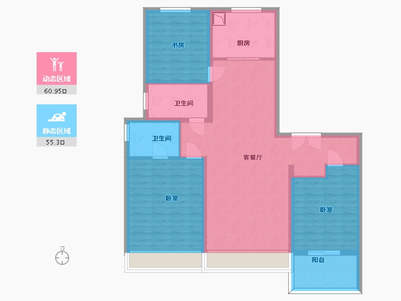 山东省-济南市-万和府-104.61-户型库-动静分区