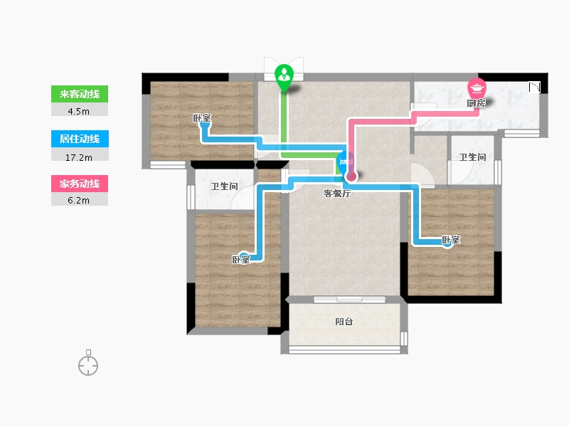 湖北省-武汉市-泊樾府-76.19-户型库-动静线